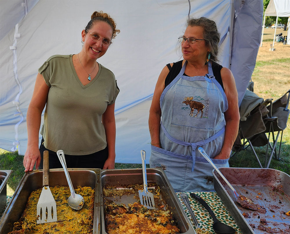 Catering vegetarian cuisine at a retreat